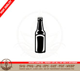 Basic Beer Bottle SVG PNG JPG AI PDF DXF EPS and WebP Digital Download